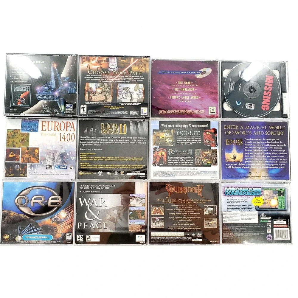 Windows PC Games Lot Of 12 In Jewel Cases Discs In NM/Mint Condition